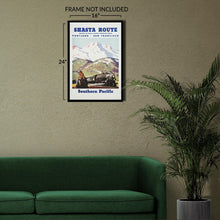 Load image into Gallery viewer, Digitally Restored and Enhanced 1950 Shasta Cascade California Railroad Travel Poster - Vintage Train Tourism - Pacific Northwest Scenic Railway - Archival Reproduction
