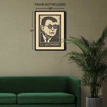 Cargar imagen en el visor de la galería, Digitally Restored and Enhanced 1976 Dmitri Shostakovich Poster Matte - Vintage Poster of Russian Composer Dmitri Shostakovich Wall Art Poster Print
