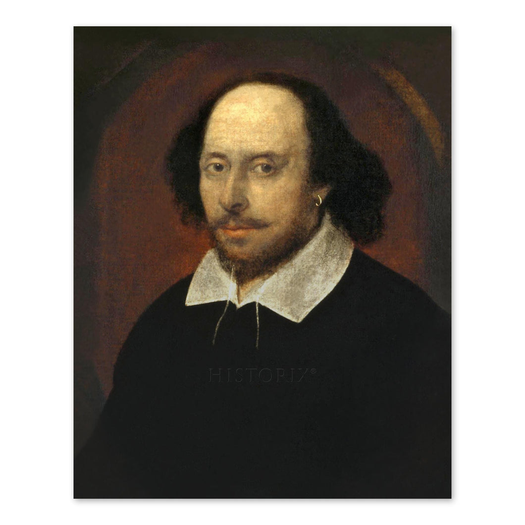 Digitally Restored and Enhanced 1610 William Shakespeare Photo Print - Vintage William Shakespeare Portrait Photo - Poet William Shakespeare Poster