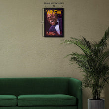 Cargar imagen en el visor de la galería, Digitally Restored and Enhanced 1985 Louis Armstrong WNEW AM 1130 New York Jazz Poster - Music Legend Radio History - Archival Reproduction
