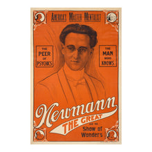 Cargar imagen en el visor de la galería, Digitally Restored and Enhanced 1900 Newmann the Great Magician Poster - Show of Wonders - Vaudeville Golden Age Theater - Archival Print
