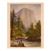 Cargar imagen en el visor de la galería, Digitally Restored and Enhanced 1871 Yosemite El Capitan Landscape Art Print - California Granite Cliff Scenery - Museum-Quality Print
