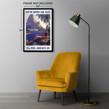 Cargar imagen en el visor de la galería, 1938 South Sea Islands Vintage Airline Travel Poster - Golden Age Transpacific Aviation - Museum-Quality Print
