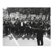 Load image into Gallery viewer, Digitally Restored and Enhanced 1963 Civil Rights Leaders Photo Print - The Head of The Civil Rights Marching on Washington DC Poster Wall Art Photo
