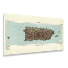 Cargar imagen en el visor de la galería, Digitally Restored and Enhanced 1952 Puerto Rico Map Poster - Vintage Wall Map of Puerto Rico E Islas Limitrofes - Old Puerto Rico Map Wall Art Print
