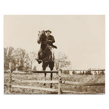 Cargar imagen en el visor de la galería, Digitally Restored and Enhanced 1902 Theodore Roosevelt Photo Print - Old Photo of Theodore Roosevelt Horseback Jumping - Vintage Teddy Roosevelt Poster
