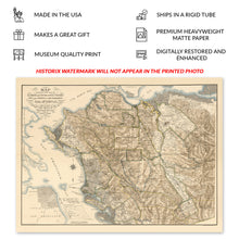 Cargar imagen en el visor de la galería, Digitally Restored and Enhanced 1894 Alameda &amp; Contra Costa Map Print - Old Map of Alameda and Contra Costa County San Francisco California Wall Art Poster
