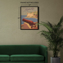Load image into Gallery viewer, Digitally Restored and Enhanced 1940 Discover Puerto Rico USA Travel Poster - Caribbean Tourism Promotion - Tropical Destination Art - Archival Reproduction
