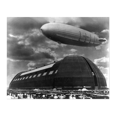 Digitally Restored and Enhanced 1931 USS Akron Photo Print - Vintage Photo of The US Navy Uss Akron at Goodyear Zeppelin Dock Akron Ohio Poster Wall Art