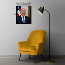 Cargar imagen en el visor de la galería, Digitally Restored and Enhanced Donald Trump 45th President of the United States Official Portrait Photo Print Poster
