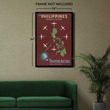Load image into Gallery viewer, Digitally Restored and Enhanced 1953 Philippine Air Lines Crossroads of the Orient Travel Poster - Golden Age Aviation Tourism - Archival Reproduction
