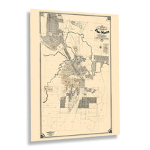 Load image into Gallery viewer, Digitally Restored and Enhanced 1880 Fort Worth Map Print - Vintage Map of Fort Worth Texas and Vicinity - Historic Fort Worth Texas Map Wall Art Poster 
