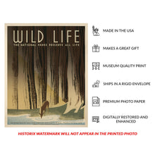 Cargar imagen en el visor de la galería, Digitally Restored and Enhanced 1936 Wild Life National Parks Preserve All Life WPA Federal Art Project Poster - Depression Era Conservation Art - Archival Reproduction
