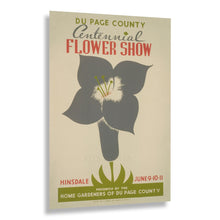 Load image into Gallery viewer, Digitally Restored and Enhanced 1939 Hinsdale Illinois Centennial Flower Show WPA Federal Art Project Poster - Depression Era Art Deco - Archival Reproduction
