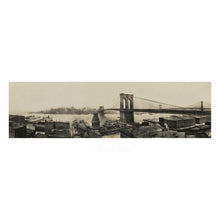 Cargar imagen en el visor de la galería, Digitally Restored and Enhanced 1913 New York Brooklyn Bridge Panoramic Photo - Victorian Era Urban Photography - Historic Architecture - Museum-Quality Print
