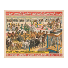 Load image into Gallery viewer, Digitally Restored and Enhanced  1895 Barnum &amp; Bailey Circus Poster - Ethnological Congress World Cultures Exhibition - Gilded Age - Archival Print
