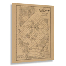 Load image into Gallery viewer, Digitally Restored and Enhanced 1878 Kaufman &amp; Rockwall Texas Map Poster - Old Map of Kaufman and Rockwall Counties Texas - Vintage Texas Map Wall Art
