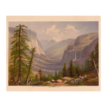 Cargar imagen en el visor de la galería, Digitally Restored and Enhanced 1871 Yosemite Valley California Landscape Art Print - National Park Western Scenery - Museum-Quality Print
