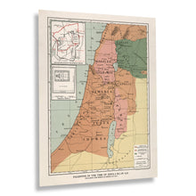 Cargar imagen en el visor de la galería, Digitally Restored and Enhanced 1912 Palestine Map Print - Vintage Map of Palestine in the Time of Jesus Christ - Historic Holy Land Map Poster Wall Art
