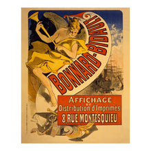 Cargar imagen en el visor de la galería, Digitally Restored and Enhanced 1887 Jules Cheret Bonnard-Bidault Winged Woman French Poster - Art Nouveau Era - Belle Epoque Art - Archival Reproduction
