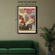 Load image into Gallery viewer, Digitally Restored and Enhanced 1899 Ringling Bros Circus Poster - Roman Hippodrome Horse Races - Victorian Americana - Archival Print
