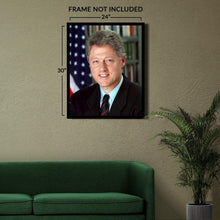 Cargar imagen en el visor de la galería, Digitally Restored and Enhanced William J Clinton 42nd President of the United States Official Portrait Photo Print Poster
