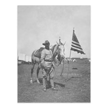 Load image into Gallery viewer, Digitally Restored and Enhanced 1898 Theodore Roosevelt Photo Print - Vintage Photo of Montauk Point Rough Riders Colonel Teddy Roosevelt Poster Wall Art
