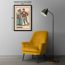 Load image into Gallery viewer, Digitally Restored and Enhanced 1902 Brown University Vintage College Poster - Ivy League Football Athletics - Edwardian Era Sports Art - Archival Reproduction
