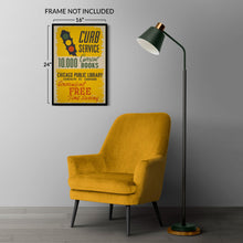Load image into Gallery viewer, Digitally Restored and Enhanced 1936 Chicago Public Library Curb Service Poster | WPA Library Art | Reading Room Decor, Book Lover Print
