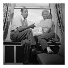 Load image into Gallery viewer, Digitally Restored and Enhanced 1953 Joe Dimaggio &amp; Marilyn Monroe Photo Print - Vintage Portrait Photo of Joe Dimaggio and Marilyn Monroe Wall Art Poster
