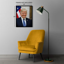 Cargar imagen en el visor de la galería, Digitally Restored and Enhanced Donald Trump 45th President of the United States Official Portrait Photo Print Poster
