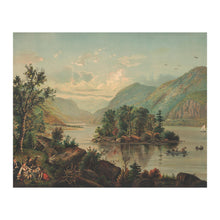 Load image into Gallery viewer, Digitally Restored and Enhanced 1882 Picnic at Lake George New York Gilded Age Victorian Print - Americana Scenic Art - Archival Reproduction
