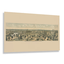 Load image into Gallery viewer, Digitally Restored and Enhanced 1888 Portland Oregon Map Print - Vintage Bird&#39;s Eye View of Portland Oregon The Metropolis of The Pacific Northwest Poster
