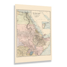 Load image into Gallery viewer, Digitally Restored and Enhanced 1910 The Nile Valley Map Print - Nile Valley Map Including Egypt Nubia Uganda Abyssinia British East Africa &amp; Somali Land
