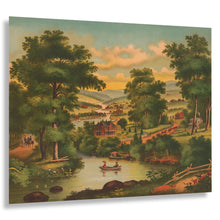 Load image into Gallery viewer, Digitally Restored and Enhanced 1885 An American Home Country Life Art Print - Victorian Domestic Landscape - Museum-Quality Print
