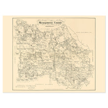 Load image into Gallery viewer, Digitally Restored and Enhanced 1880 Montgomery County Texas Map Print - Montgomery County Texas Map Wall Art - Vintage Map of Montgomery Texas Poster

