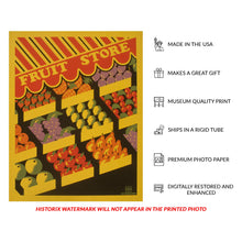 Cargar imagen en el visor de la galería, Digitally Restored and Enhanced 1936 Lincoln Nebraska Fruit Store FSA Photo - Farm Security Administration - Depression Era Photography - Archival Print
