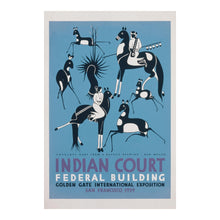 Load image into Gallery viewer, Digitally Restored and Enhanced 1939 Navajo Antelope Hunt New Mexico Golden Gate Exposition WPA Federal Art Project Poster - Depression Era Art Deco - Archival Reproduction
