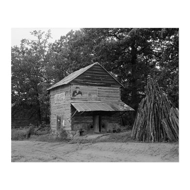 Digitally Restored and Enhanced 1939 Tobacco Barn Photo Print - Vintage Photo of A Tobacco Barn Near Gordonton North Carolina Wall Art Poster Print