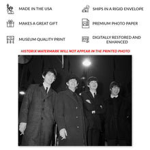 Cargar imagen en el visor de la galería, Digitally Restored and Enhanced 1964 Beatles Press Conference Photograph - British Invasion Rock Music History - Archival Print
