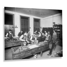 Load image into Gallery viewer, Digitally Restored and Enhanced 1900 St. George&#39;s Trade School Photo Print - Old Poster Photo of Plumbing Class in St. George&#39;s Trade School New York City
