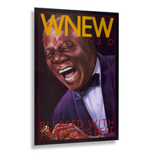 Cargar imagen en el visor de la galería, Digitally Restored and Enhanced 1985 Louis Armstrong WNEW AM 1130 New York Jazz Poster - Music Legend Radio History - Archival Reproduction
