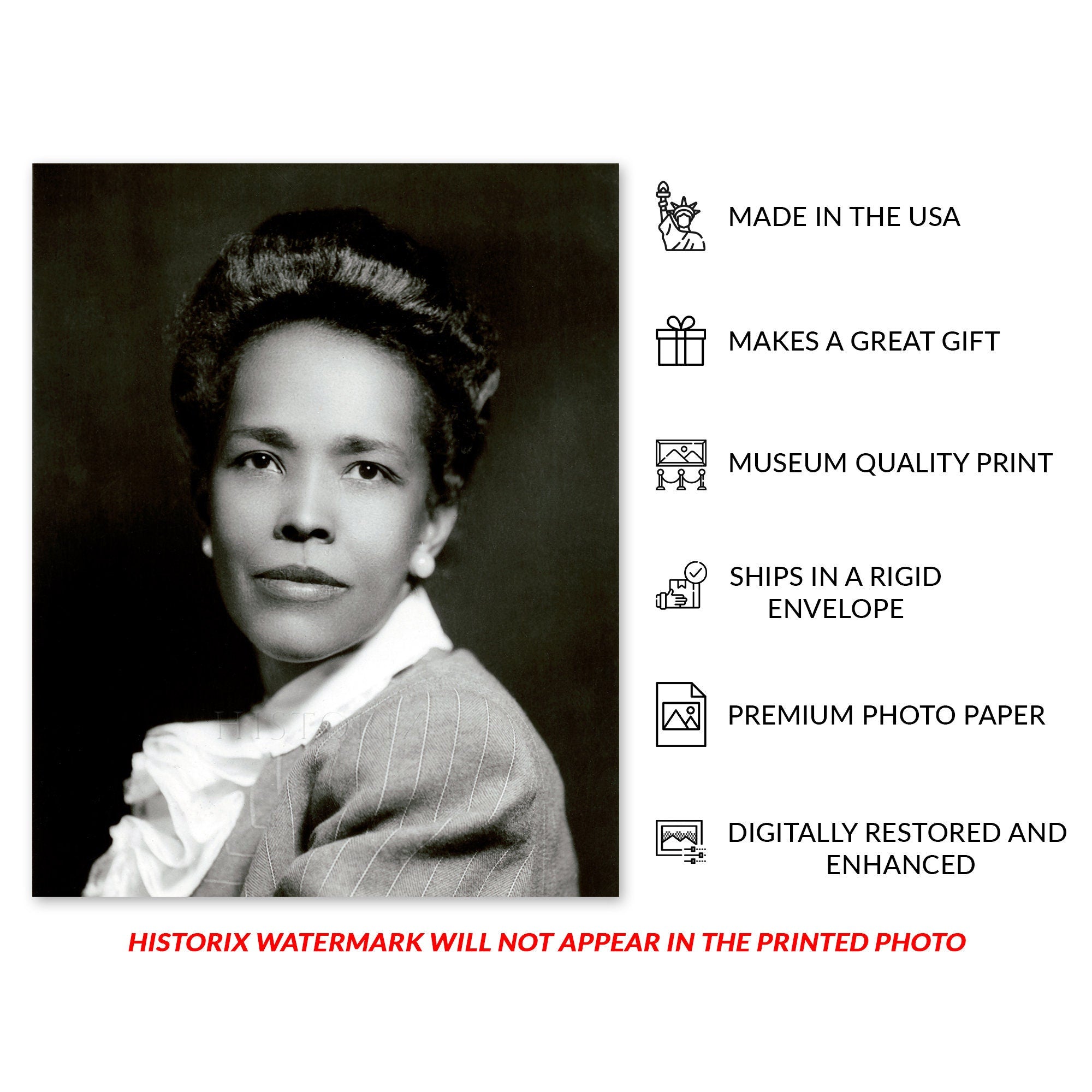 1942 Ella Baker Civil Rights Activist Portrait Photo Poster Print