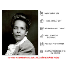 Load image into Gallery viewer, Digitally Restored and Enhanced 1942 Ella Baker Portrait Photo - Vintage Photo of African American Civil Rights Activist Ella Josephine Baker Poster Print
