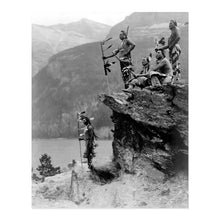 Cargar imagen en el visor de la galería, Digitally Restored and Enhanced 1912 Blackfeet Braves Photo Print - Old Photo of Mystic Braves Near Going To The Sun Road Mt. Glacier National Park Poster
