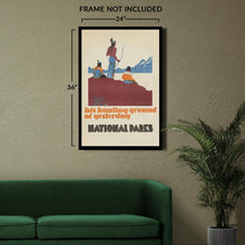 Load image into Gallery viewer, 1930 His Hunting Ground of Yesterday National Parks Poster - Vintage Conservation Art - Archival Reproduction
