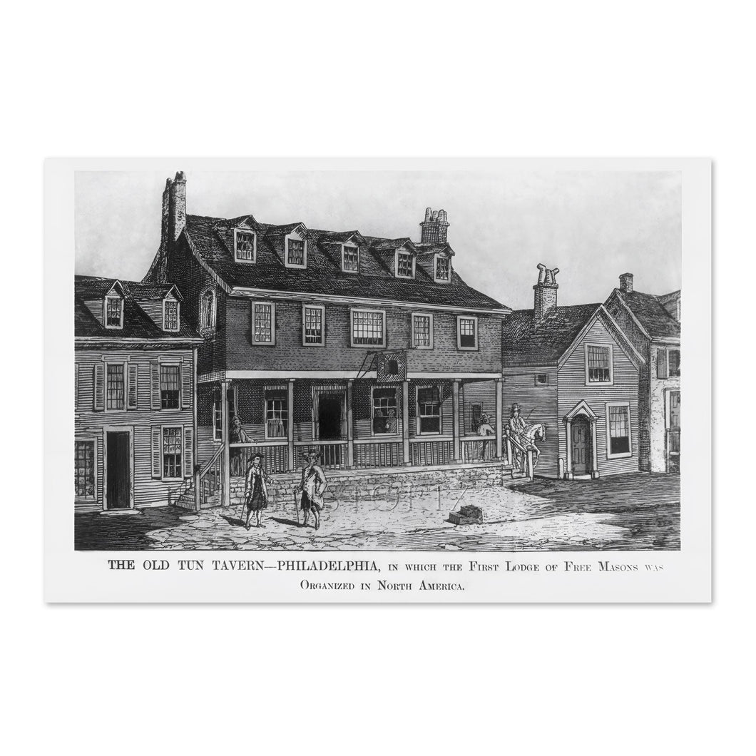 Digitally Restored and Enhanced 1904 The Old Tun Tavern Photo Print - Vintage Photo of The Old Tun Tavern Brewery in Philadelphia Poster