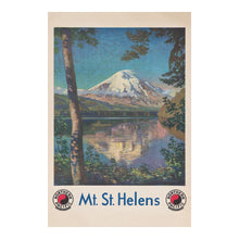 Load image into Gallery viewer, Digitally Restored and Enhanced 1920 Mount St Helens Washington State Cascade Range Poster - Pacific Northwest Scenic Art - Archival Reproduction
