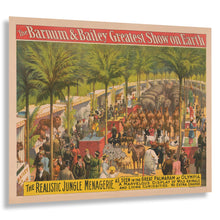 Load image into Gallery viewer, Digitally Restored and Enhanced 1897 Barnum &amp; Bailey Circus Poster - Jungle Menagerie Exotic Animals - Gilded Age Entertainment - Archival Print
