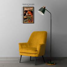 Load image into Gallery viewer, Digitally Restored and Enhanced 1910 Thurston the Great Magician Poster - Vintage Magic Show Lithograph - Edwardian Era Stage Performance Art - Museum-Quality Print
